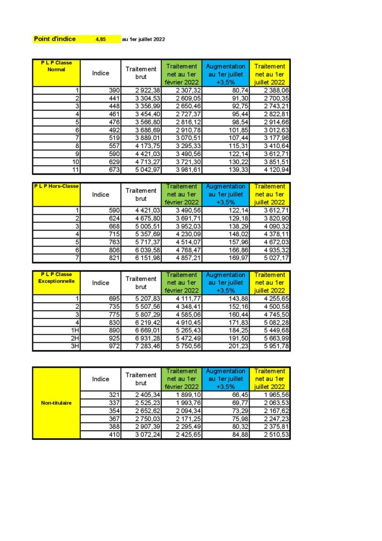 Grilles De Salaire Reunion Snuep Fsu La Reunion